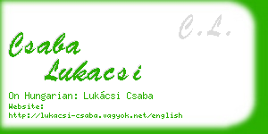 csaba lukacsi business card